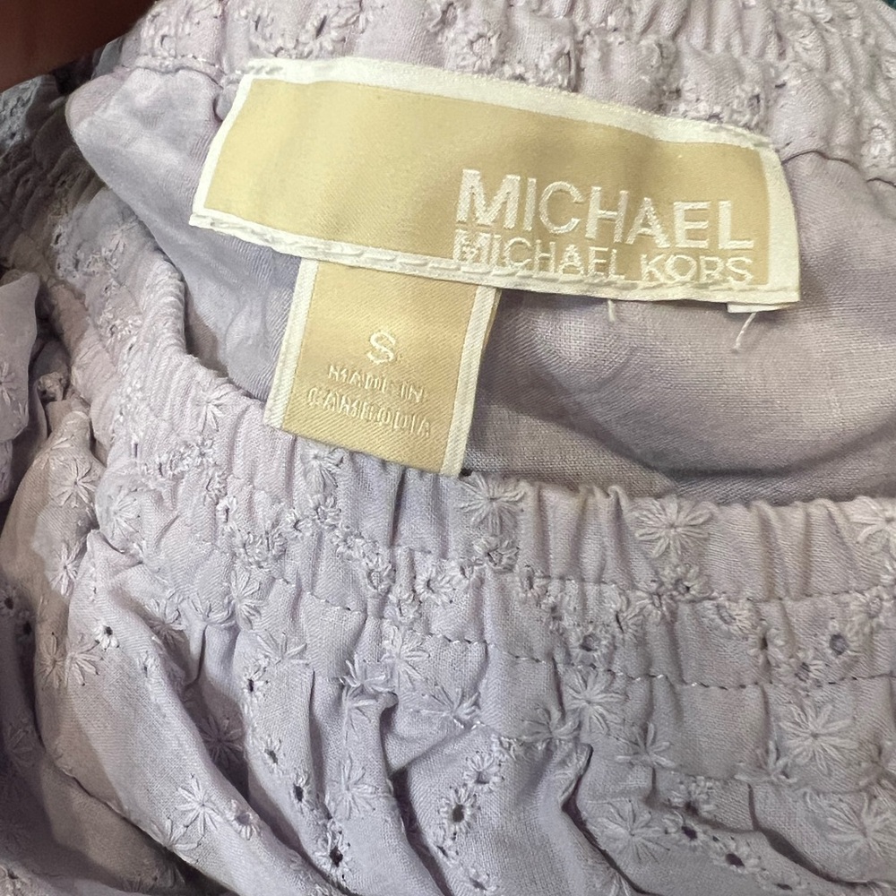 Michael Kors Light Purple Embroidered Skirt